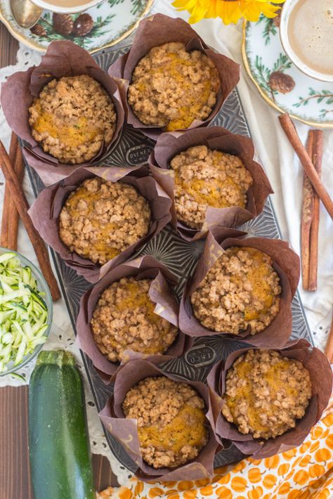 Pumpkin Spice Zucchini Muffins, Zuchini Baking Recipes Pumpkin, Spiced Zucchini Muffins, Zucchini Pumpkin Muffins Recipes, Pumpkin Banana Zucchini Muffins, Pumpkin Banana Zucchini Bread, Zucchini Fall Recipes, Zucchini Pumpkin Recipes, Zucchini Pumpkin Muffins