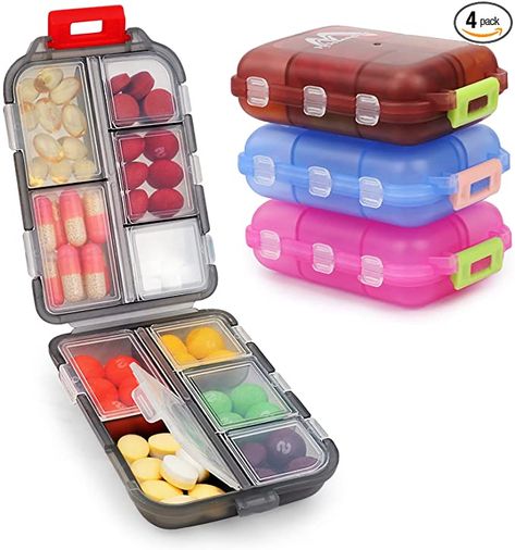 Travel Pill Organizer, Fish Oil Vitamins, Pill Box Organizer, Clock Kitchen, Pill Dispenser, Sand Clock, 3d Mirror, Sewing Supplies Storage, Pill Holder