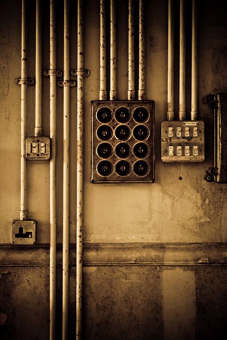 switches Public Stairs Architecture, Industrial Kitchen Appliances, Public Stairs, Industrial Interior Office, Matt Lewis, Industrial Wall Decor, Industrial Bookshelf, Industrial Restaurant, Electrical Conduit