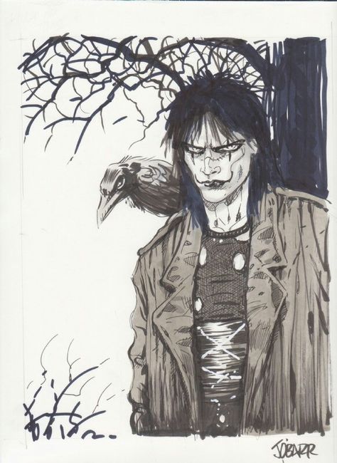 The Crow Graphic Novel, The Crow Comic Art, The Crow Comic, Crow Makeup, Crow Comic, Harley Quinn Painting, Eric Draven, Crow Movie, Corpse Paint