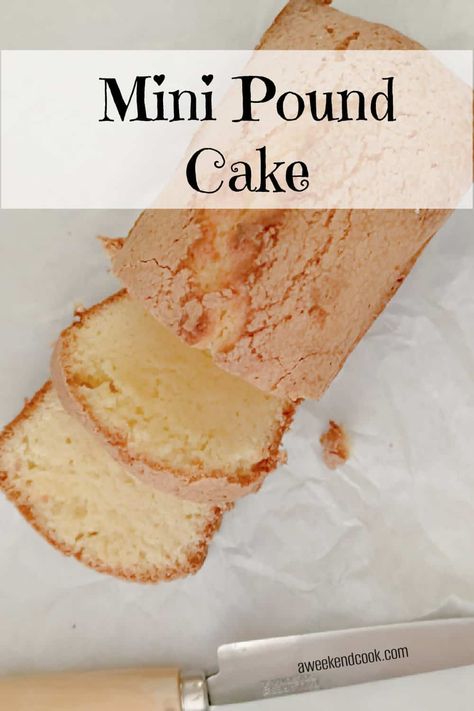 Pound Cake For 2, Small Cake Gift Ideas, Pound Cake For One, One Person Cake Recipe, Small Pound Cake Loaves, Easy Mini Loaf Cakes, Small Loaf Cake Recipes, Small Batch Pound Cake Recipe, Pound Cake For Two