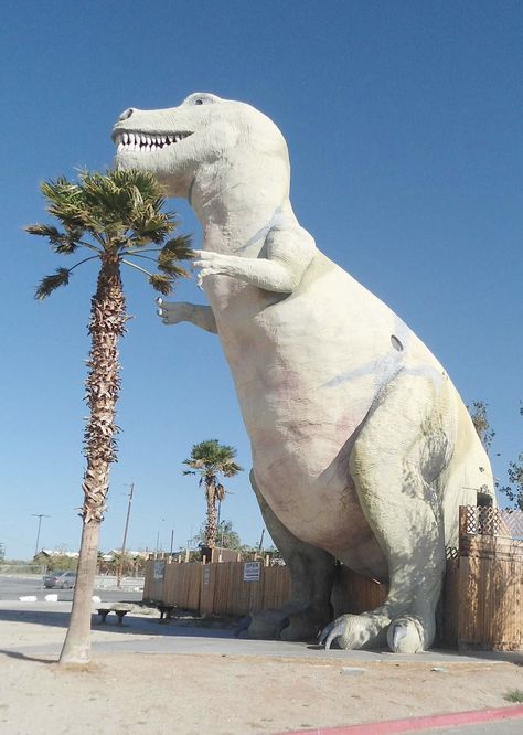 Cabazon Dinosaurs, Dinosaur Land, Mom I Miss You, Roadside America, California Trip, Dinosaur Necklace, Retro Future, Palm Springs California, Big Big