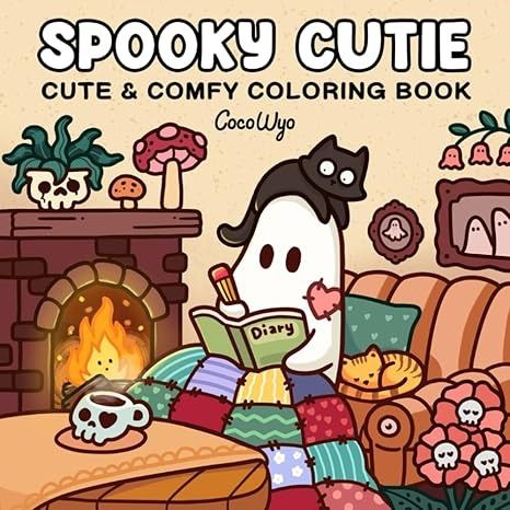 Amazon.com: Spooky Cutie: Coloring Book for Adults and Teens Featuring Adorable Creepy Creatures in Cozy Hygge Moments for Relaxation (Cozy Spaces Coloring): 9798332625268: Wyo, Coco: Books Coco Wyo, Creepy Creatures, Teen Halloween, Cozy Hygge, Halloween Coloring Book, Graffiti Painting, Coloring Book For Adults, Let The Fun Begin, Painted Books