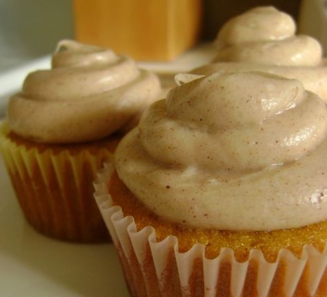 Pumpkin Spice Cupcakes... Horchata Cupcakes, Cinnamon Cream Cheese, Spice Cupcakes, Cinnamon Cream Cheese Frosting, Mexican Dessert, Pumpkin Spice Cupcakes, Cupcake Cake, Eat Dessert First, Cheese Frosting