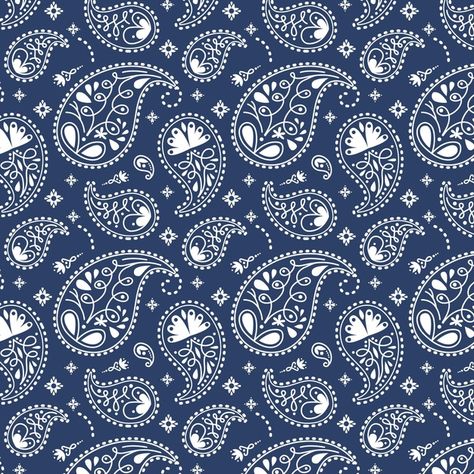 Motif bandana paisley bleu | Free Vector #Freepik #freevector Camo Pattern Design, Rangoli Mandala, Bag Background, Floral Print Background, Lily Flower Tattoos, Floral Upholstery Fabric, Ethnic Pattern Design, Paisley Motifs, Neutral Print