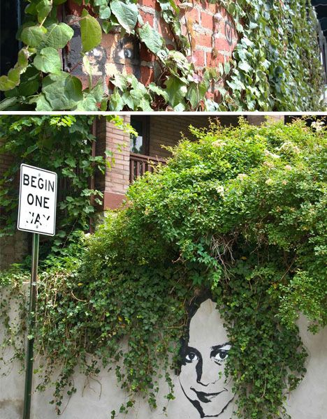 Eco-Graffiti: 10 Guerilla Garden-Inspired Artists That Respect Mother Nature - WebEcoist Green Graffiti, Guerrilla Gardening, Sidewalk Art, Graffiti Artwork, Amazing Street Art, Wow Art, Garden Inspired, Chalk Art, Street Art Graffiti