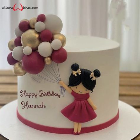 Bday Cakes For Girls, Birthday Cake Write Name, Toddler Birthday Cakes, Cake Designs For Girl, Birthday Cake Design, Cake Designs For Kids, Birthday Cake Writing, Birthday Wishes With Name