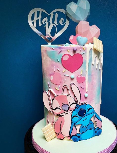 Stitch Cake Design, Stitch Birthday Cake Ideas, Lilo And Stitch Cake, Rodjendanske Torte, Stitch Party, Lilo And Stitch Merchandise, Baby Gender Reveal Party Decorations, Stitch Cake, Stitch Birthday