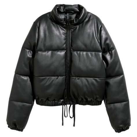 The 23 Best Puffer Coats You Can Buy For Under $250 Fake Leather Jacket, Stand Collar Jacket, Stand Collar Jackets, Jackets Black, Short Sleeve Jacket, Vegan Leather Jacket, Standing Collar, Stand Up Collar, Collar Jacket