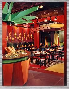 Fire + Ice 90s Interior, Village Coffee, Tropical Aesthetic, Deconstructivism, Tropical Bedrooms, Retro Interior Design, Memphis Milano, 90s Design, Coffee Places