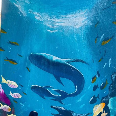 Made a beautiful painting of marine life(underwater) for my art competition, wish me luck yall 🥹 . . . . . . . . . . . #instagood Life Underwater, Wish Me Luck, Art Competitions, Beautiful Painting, Marine Life, Beautiful Paintings, My Art, Quick Saves, Art