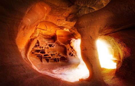 The Goblin Cave in Nevada's Valley of Fire. Photo by Trey Ratcliff Valley Of Fire State Park, Underground Caves, Underground World, Valley Of Fire, My Favorite Image, Magical Places, Adobe Lightroom, Landscape Photographers, Land Scape