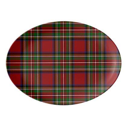 Royal Stewart Porcelain Coupe Platter - kitchen gifts diy ideas decor special unique individual customized House Of Stuart, Stewart Plaid, Royal Stewart Tartan, Blue Weave, Stewart Tartan, White Line, Kitchen Gifts, Button Design, Queen Elizabeth Ii