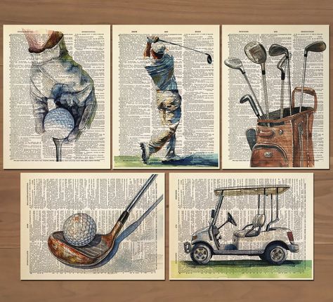 Golf Wall Decor, Golf Wall Art, Golf Poster, Golf Decor, Golf Prints, Golf Art, Golf Gifts For Men, Vintage Golf, Golf Gifts