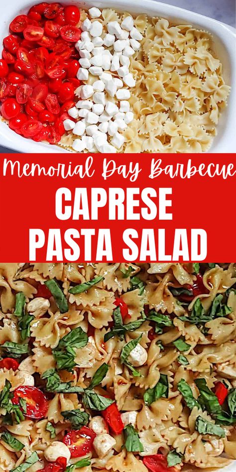 Caprese Pasta Salad Recipes, Spring Pasta Salad, Spring Pasta, Caprese Pasta Salad, Caprese Pasta, Salad Meal Prep, Salad Pasta, Juicy Tomatoes, Pasta Salad Recipes