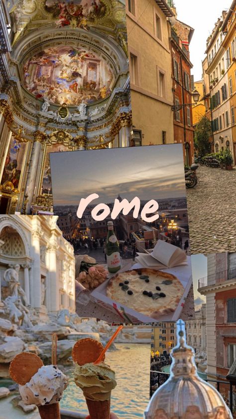 Rome Aesthetic, Italy Trip Planning, Italy Vibes, Travel Collage, Travel Infographic, Travel Inspiration Destinations, Senior Trip, Travel Wallpaper, Italy Aesthetic