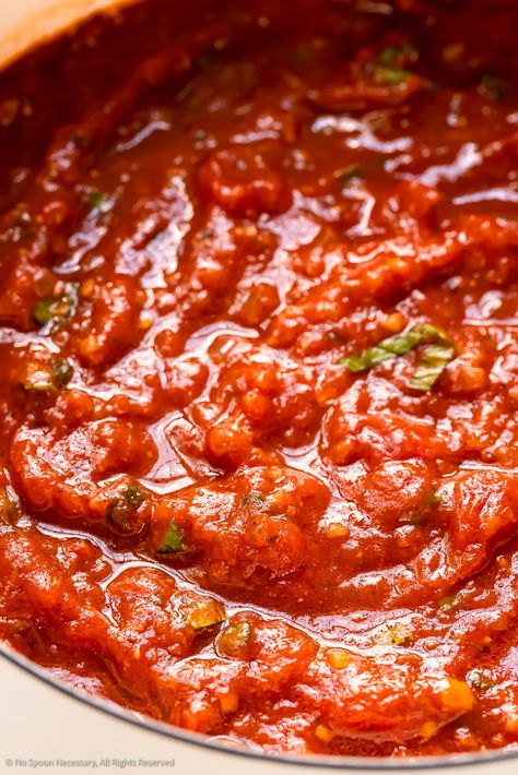 Marinara From Tomato Sauce, Marinara With Canned Tomatoes, Quick Homemade Marinara Sauce, Marinara Sauce From Canned Tomatoes, Marinara Sauce With Tomato Sauce, Sweet Basil Marinara Sauce, Tomatoe Sauce Marinara, Rao's Homemade Marinara Sauce, Homade Marinara Sauce Recipes