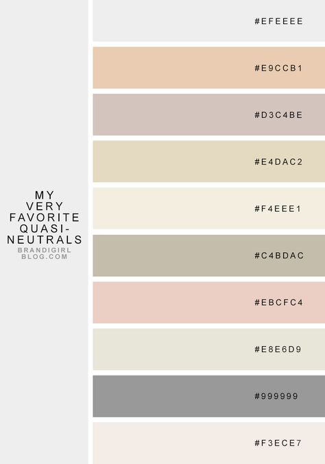 My Very Favorite Quasi-Neutrals طابع بريدي, Hex Color Palette, Palette Design, Design Moodboard, Interior Painting, Interior Paint Colors, Color Palette Design, Hex Colors, Paint Palette