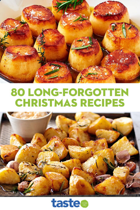 We’ve raided our recipe archives to rediscover the Christmas dishes we loved in decades gone by – from the noughties and 90s right through to the 80s, 70s and beyond. We may have lost touch with these classics over the years, but they still taste just as good today as they did back then. Are any of your favourites in here? 1950s Christmas Dinner, Delicious Christmas Dinner Recipes, Old Fashioned Christmas Food, Nontraditional Christmas Dinner Ideas, Unusual Christmas Dinner Ideas, Retro Christmas Food, Old Christmas Recipes, Victorian Christmas Recipes, Retro Christmas Recipes