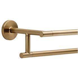 Delta Trinsic 24-in Double Champagne Bronze Wall Mount Double Towel Bar at Lowes.com Double Towel Bar Ideas, Towel Bar Ideas, Towel Bar Placement, Delta Champagne Bronze, Delta Trinsic, Wall Mounted Towel Rack, Double Towel Bar, Wall Mount Faucet Bathroom, Bar Faucets