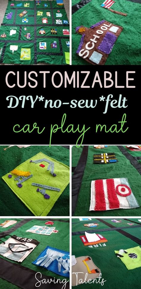 Car play mats can be expensive, and they are usually small and generic. Make your own no-sew car play mat out of felt with these cute DIY ideas. Felt Play Mat Diy, Car Mats Diy, Car Expensive, Play Mat Diy, Felt Car, Car Play Mats, Play Car, Felt Play Mat, Play Mats