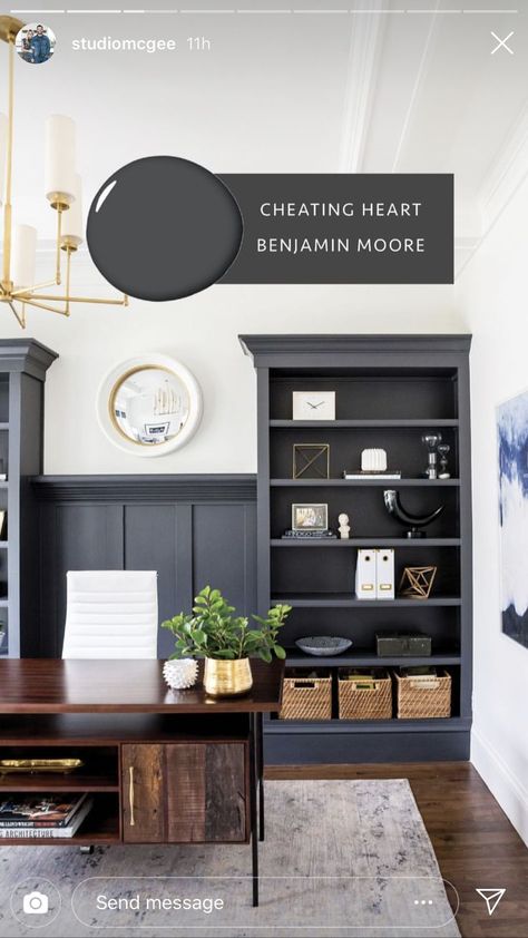 Benjamin Moore Paint | Cheating Heart Studio Mcgee Kitchen Island, Studio Mcgee Kitchen, Navy Blue Paint Colors, Cabinet Paint Colors, Decor Ikea, Blue Paint Colors, Interior Paint Colors, Studio Mcgee, Cabinet Colors