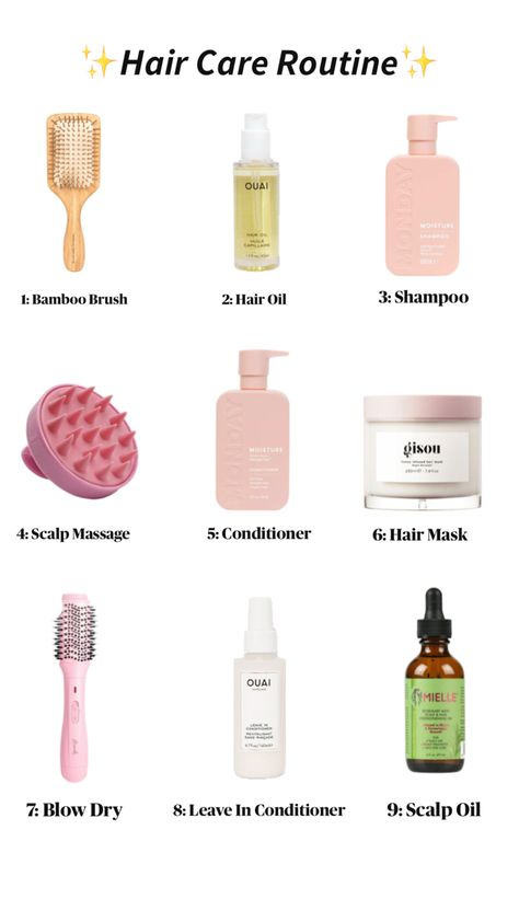 Body And Hair Care, Good Hair Tips, Hair Care Wishlist, Good Hair Products For Curly Hair, Good Hair Products, Daily Hair Routine, Blonde Hair Care, Skin And Hair Clinic, Healthy Hair Routine