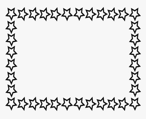 Star Border, Border Templates, Border Clipart, Frame Border Design, Black And White Stars, Frame Border, Decorative Borders, Clip Art Borders, White Stars