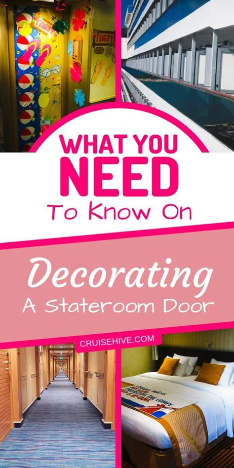 Decorating ideas for a cruise ship cabin door. Cruise tips on being creative during your cruise vacation. via @cruisehive Cruise Door Decorations Ideas, Cruise Door Ideas, Cruise Doors, Cabin Door Decorations, Ship Cabin, Cruise Rooms, Disney Cruise Door Decorations, Cruise Door Decorations, Disney Cruise Door