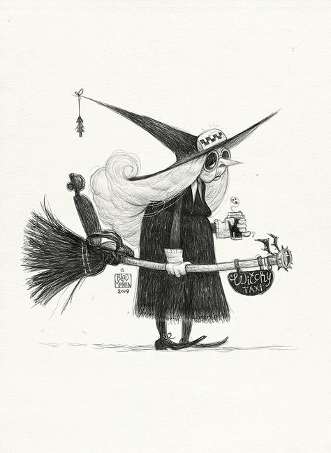 ArtStation - Witchtober, Blad Moran Witch Drawing, Baba Jaga, Witch Characters, Character Design Cartoon, Character Design Sketches, Face Sketch, Witch Art, Character Design Animation, Book Illustration