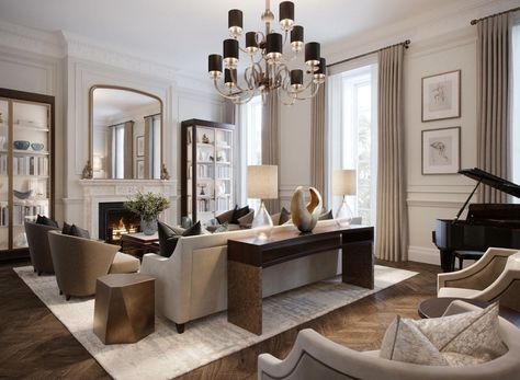 Laura Hammett, Luxe Living Room, London Townhouse, Room London, Babe Cave, Formal Living Room, Reception Room, Luxury Living Room Design, Modern French