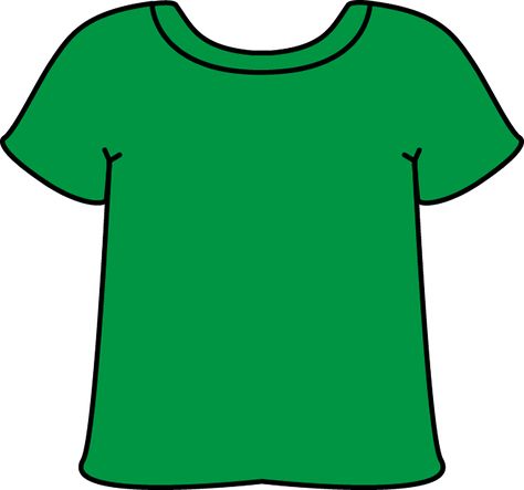 Green Tshirt College Crafts, T Shirt Clipart, Body Parts Preschool, Shirt Clipart, Class Art Projects, Clip Art Free, Free Backgrounds, Collar Clips, Shirt Template