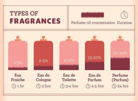 What is Eau de Toilette & How Does it Compare to Other Fragrances? Perfume Recipes, Fragrances Perfume Woman, Perfume Collection Fragrance, Perfume Scents, Perfume Lover, Charts And Graphs, Perfume Collection, Perfume Oils, Belleza Natural