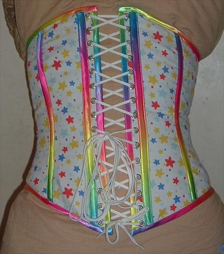 Rainbow Corset, Rainbow Dresses, 00s Mode, Silly Clothes, Clown Clothes, Funky Outfits, Rainbow Brite, Corset Back, Kid Core