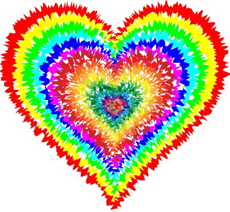 Clipart - Tie Dye Heart Tie Drawing, Tie Dye Background, Tie Dye Heart, Tie Dye Bandanas, Make A Tie, Tie Dye Rainbow, Art Style Inspiration, Heart Stickers, Rainbow Heart