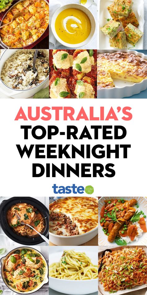 Top Rated Dinner Recipes, Traditional Australian Food, Pumpkin Recipes Dinner, Dinners Healthy, Aussie Food, Dinner Rotation, Best Spaghetti, Popular Dinner Recipes, Australia Food