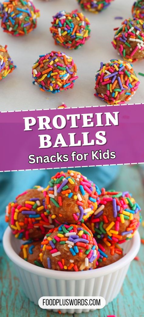 Boost your energy with these simple and healthy protein balls – a perfect snack or breakfast option. No need to bake, just grab and go! Kids will love the tasty goodness. Packed with protein powder and a touch of sweetness from dates, these delightful bites are both good for you and low in carbs. Elevate your snacking with these satisfying and easy-to-make protein balls – a delicious way to fuel your day! Cake Batter Protein Balls, Birthday Cake Protein Balls, Healthy Protein Balls, Cake Protein Balls, Birthday Cake Batter, Protein Snacks For Kids, Birthday Cake Protein, Cake Batter Protein, Protein Balls Healthy