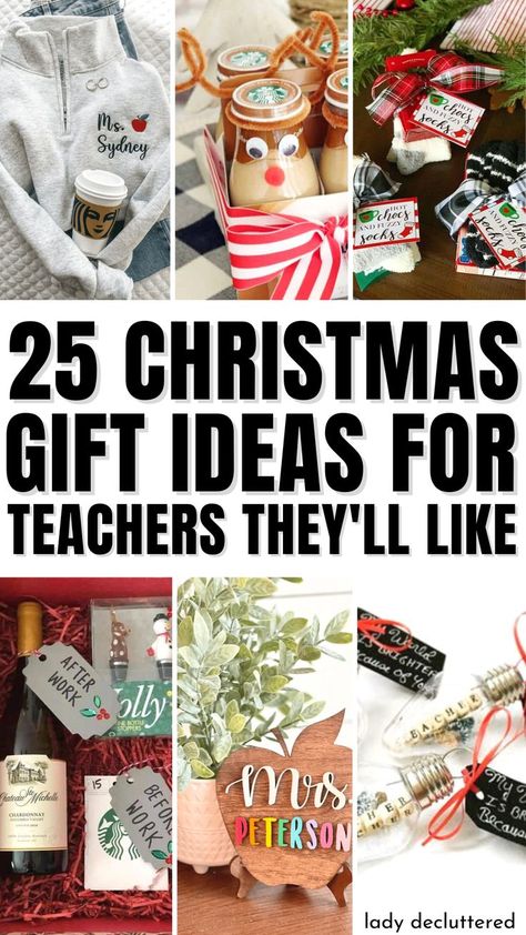 25 Christmas Gift Ideas for Teachers They'll Actually Like Clever Christmas Gift Ideas, Christmas Gift For Daycare Teacher, Teacher Gifts Christmas Cheap, 25 Christmas Gift Ideas, Christmas Gift Ideas For Teachers, Interesting Christmas Gifts, Daycare Gifts, Volunteer Appreciation Gifts, Gift Ideas For Teachers