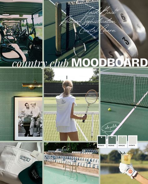 Something about the country club aesthetic is just chefs kiss 🤌🏼 Creating a mood board for social media serves several important purposes in my process: 1. Visual Consistency: It helps ensure that all social media content adheres to a cohesive visual style, which strengthens brand identity and makes the content instantly recognizable. 2. Inspiration and Direction: A mood board provides a visual reference that can inspire content creation and guide the overall aesthetic direction. It can sp... Social Club Branding, Social Club Aesthetic, Creating A Mood Board, Country Club Aesthetic, Kure Beach Nc, Surf City Nc, Southport Nc, Club Aesthetic, Visual Reference