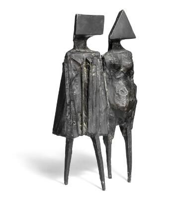 Lynn Chadwick: "Maquette VI Walking Couple", 1976. Stemplet C 76, 734, 6/8. Bronze. H. 30. – Bruun Rasmussen Kunstauktioner Lynn Chadwick, Mid Century Sculpture, Sculpture Exhibition, Henry Moore, Irish Art, Steel Sculpture, Famous Art, British Art, London Art