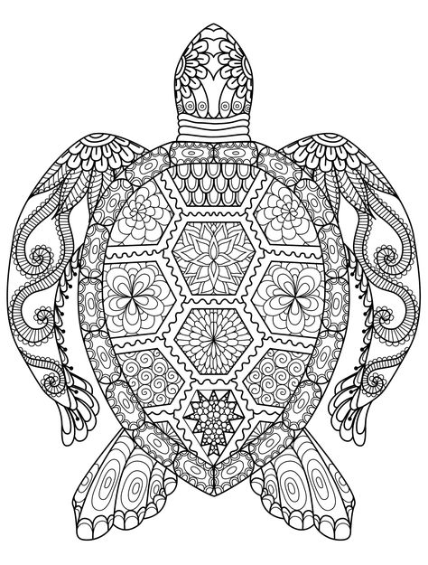 20 Gorgeous Free Printable Adult Coloring Pages                                                                                                                                                      More Mandala Animals, Turtle Coloring Pages, صفحات التلوين, Dog Coloring Page, Free Adult Coloring Pages, Mandala Coloring Books, Printable Adult Coloring Pages, Online Coloring Pages, Cool Coloring Pages