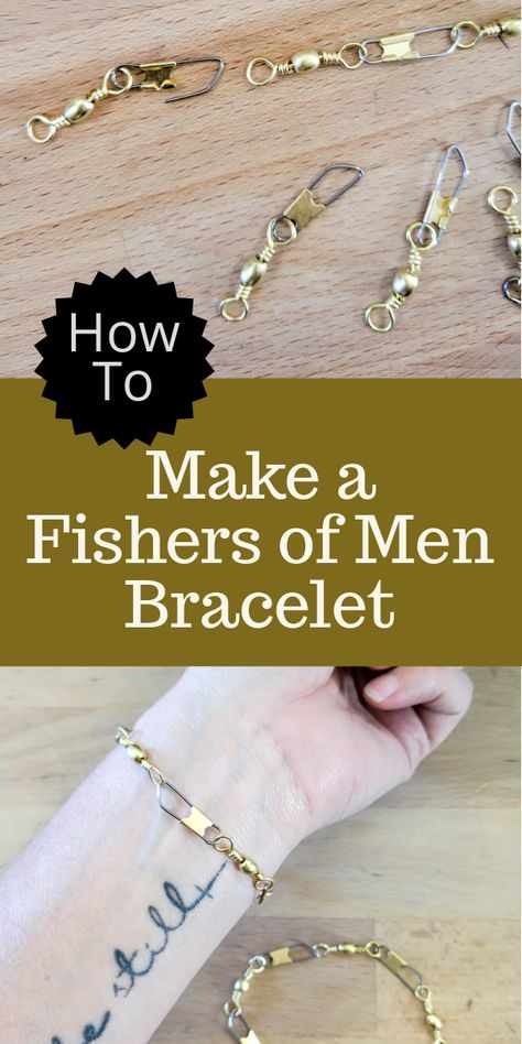 Skip the expensive version, let me show you how to make a Fishers of Men bracelet in under 5 minutes, spending LESS than $2! Agape For Men Gift Ideas, Palanca Ideas For Men, Men’s Beaded Bracelets Diy, Matthew 4:19 Fishers Of Men, Teen Vbs Craft Ideas, Fishers Of Men Activity, Fathers Day Gifts For Church Men, Vbs Crafts For Teens, Fishers Of Men Sunday School Lesson