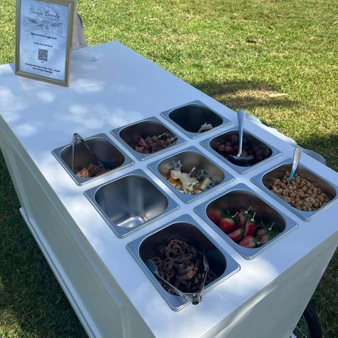 Book our unique Charcuterie Cart, a customizable and interactive addition to your special event! Adding a delightful twist to your event, our Charcuterie Cart allows guests to curate their own mini charcuterie boards, tailored precisely to their taste preferences. Whether it's a birthday celebration, wedding reception, or corporate event, our Charcuterie Cart adds a touch of elegance and fun to any occasion. BOOK NOW!!! La Vino Vita - Mobile Bar & Party planning https://bougieboardsfl.com/ca... Snack Cart Business, Charcuterie Board Cart, Mini Food Cart, Fruit Vendor Cart, Charcuterie Cart Business, Mobile Charcuterie Cart Business, Mobile Charcuterie Cart, Charcuterie Cart, Portable Outdoor Bar