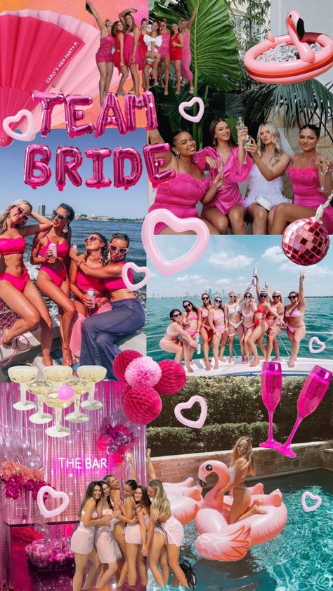 Bachelorette Party Activities, Hens Party Themes, Barbie Bachelorette, Pink Bachelorette Party, Pink Bachelorette, Pink Bathing Suits, Bridal Bachelorette Party, Bachelorette Themes, Stag Do