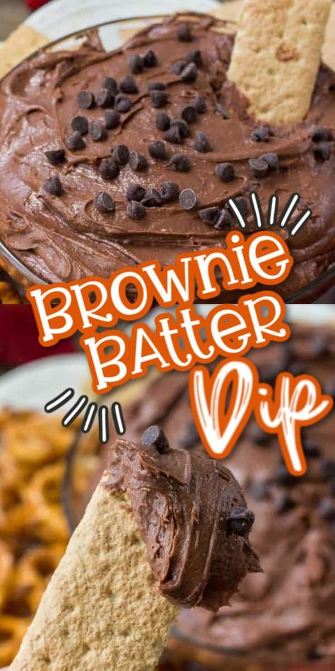 Diner Desserts, Dip Night, Brownie Dip, Dip Dessert, Brownie Batter Dip, Easy Dessert Dips, Fall Sweets, Dessert Dip Recipes, Cozy Food