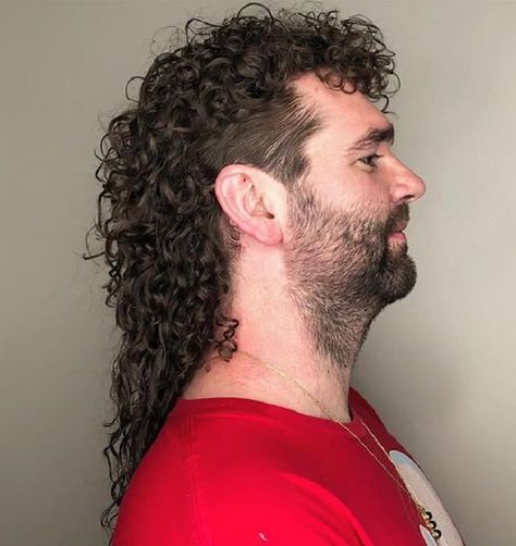 Mens Haircut Mullet, Mullet Hairstyle Men, Mullet Curly, Mullet Long, Haircut Mullet, Mullet Hairstyles, Long Curly Hair Men, Monochrome Makeup, Monochrome Makeup Look