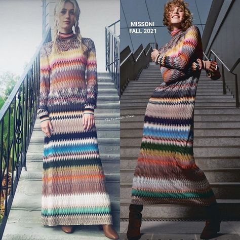 Missoni Knitwear, Missoni Fashion, Missoni Dress, 30 Outfits, Striped Knit Dress, To Wear, Knitwear Fashion, Vogue Russia, Fashion Updates