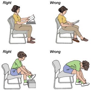 Good body mechanics promotes good sitting posture and eliminates bending when possible Proper Body Mechanics, Osteoporosis Exercises, Forward Head Posture Exercises, Neck And Shoulder Muscles, Body Alignment, Forward Head Posture, Chiropractic Clinic, Body Mechanics, Tight Hip Flexors