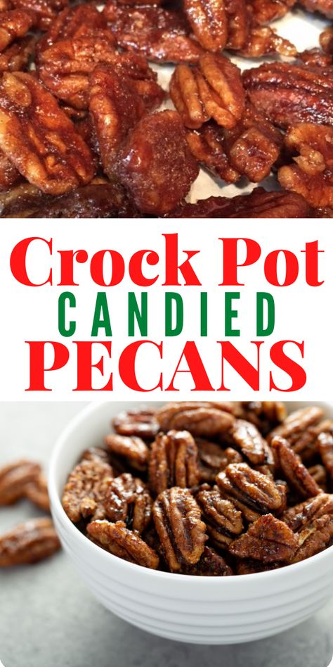 Crock Pot Candied Almonds, Candied Pecans In Crockpot, Crock Pot Candied Pecans, Slow Cooker Candied Pecans, Crockpot Candied Pecans, Candied Pecans Crockpot, Crockpot Pecans, Crock Pot Candy Recipes, Crock Pot Almonds