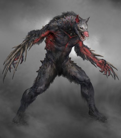 Curse Of Strahd, Dark Creatures, Humanoid Creatures, Werewolf Art, Cool Monsters, Fantasy Beasts, 다크 판타지, Monster Concept Art, Fantasy Monster